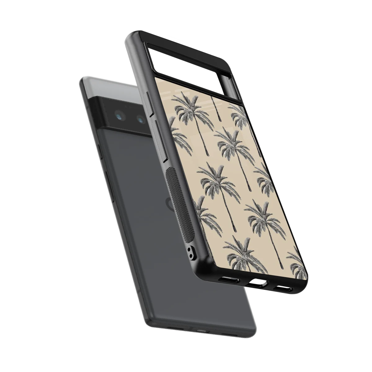 Tropical Luxe sleek google pixel 6 pro cover with tempered glass back and TPU edges