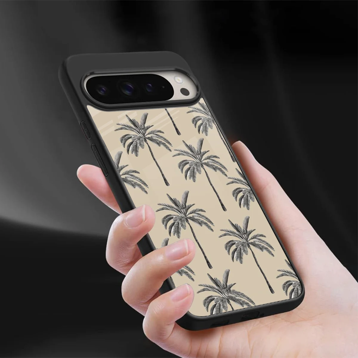 Tropical Luxe sleek google pixel 9 pro xl cover with tempered glass back and TPU edges
