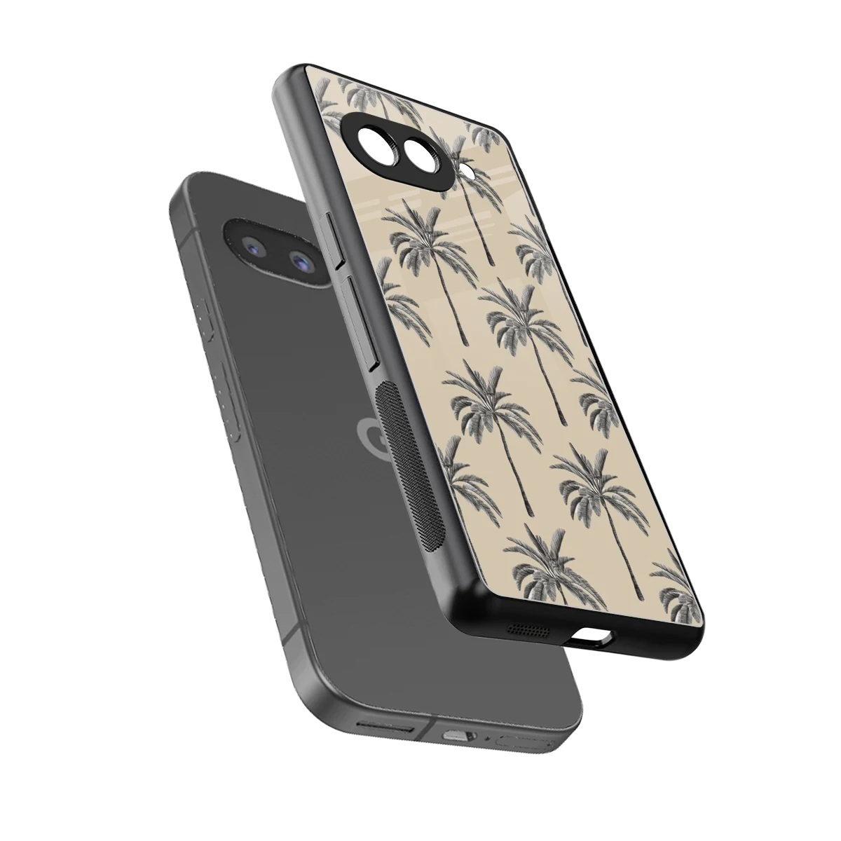 Tropical Luxe sleek google pixel 10a cover with tempered glass back and TPU edges