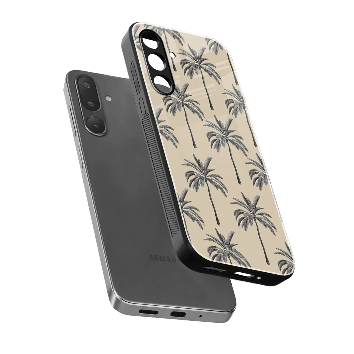 Tropical Luxe sleek samsung galaxy m36 5g cover with tempered glass back and TPU edges