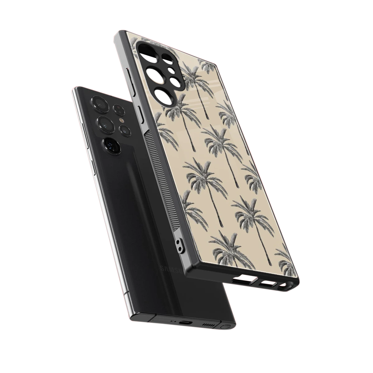Tropical Luxe sleek samsung galaxy s24 ultra cover with tempered glass back and TPU edges