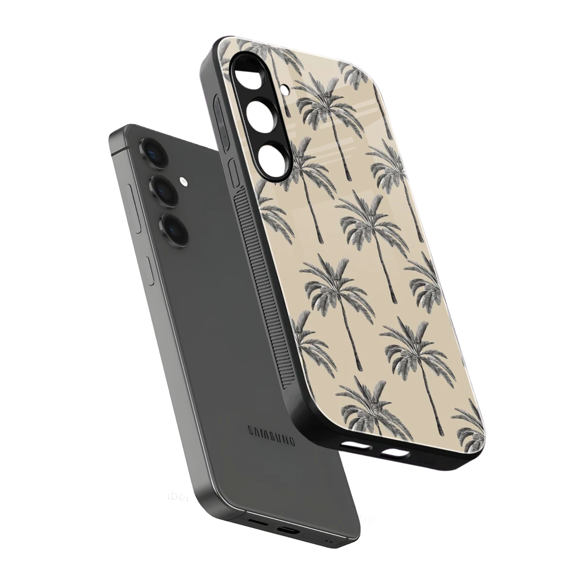 Tropical Luxe sleek samsung galaxy s25 fe cover with tempered glass back and TPU edges