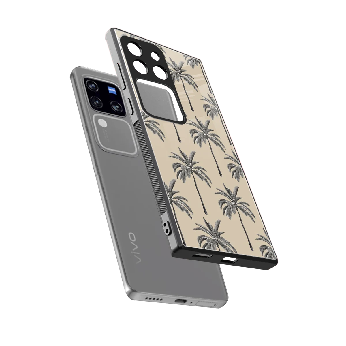 Tropical Luxe sleekvivo v30 pro cover with tempered glass back and TPU edges