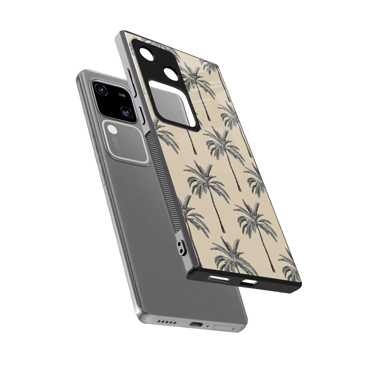 Tropical Luxe sleek vivo v30 cover with tempered glass back and TPU edges