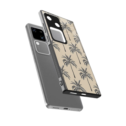 Tropical Luxe sleek vivo v30 cover with tempered glass back and TPU edges