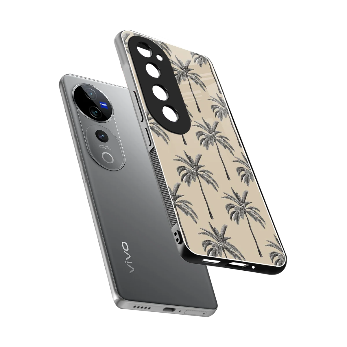 Tropical Luxe sleek vivo v40 pro cover with tempered glass back and TPU edges