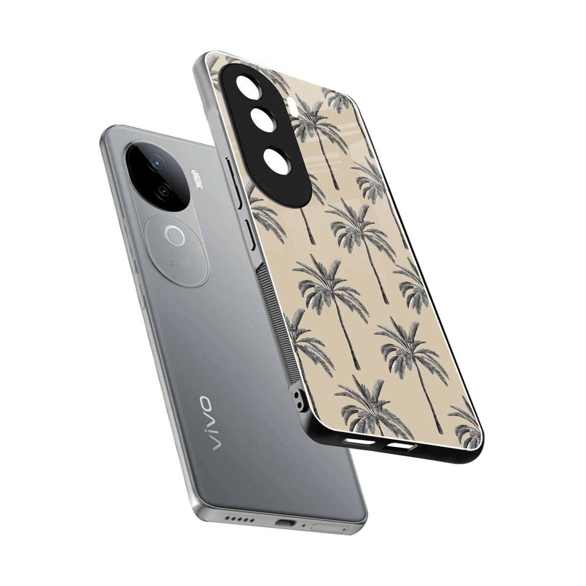 Tropical Luxe sleek vivo v40e cover with tempered glass back and TPU edges