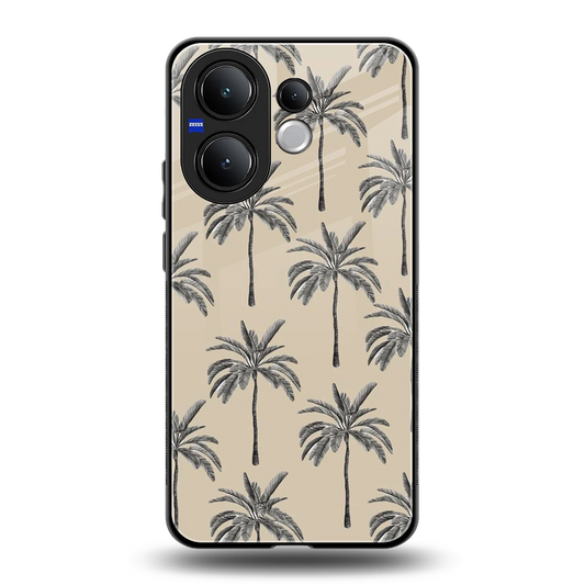 Tropical Luxe back phone cover | glass case for vivo v60