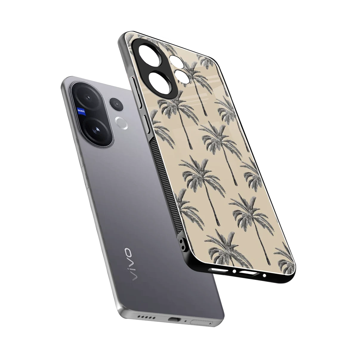 Tropical Luxe sleek vivo v60 cover with tempered glass back and TPU edges