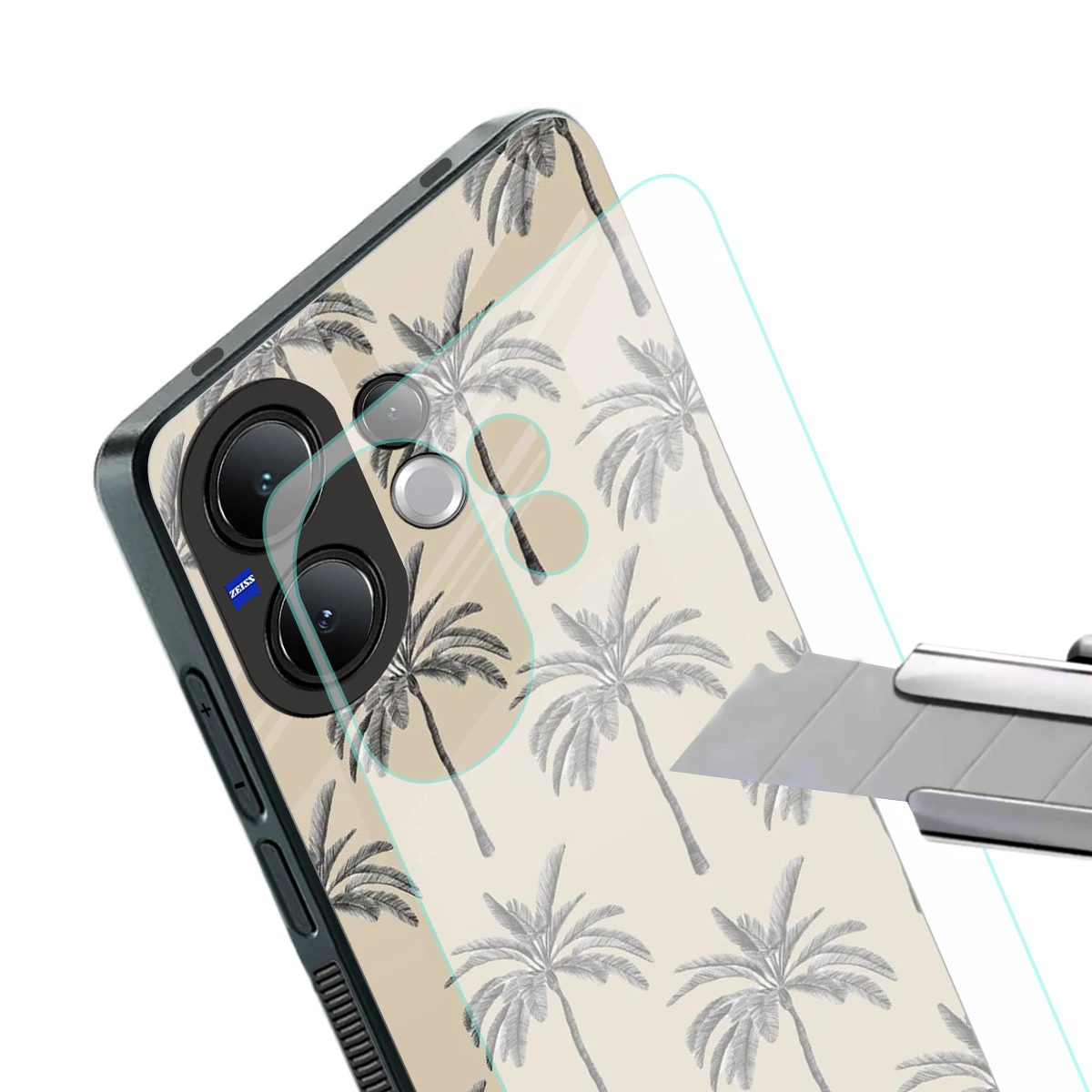 Tropical Luxe stylish phone case for vivo v60 | glossy glass and slim fit