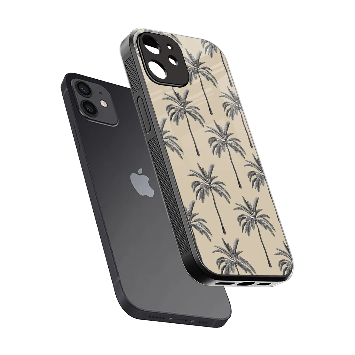 Tropical Luxe sleek iphone 11 cover with tempered glass back and TPU edges