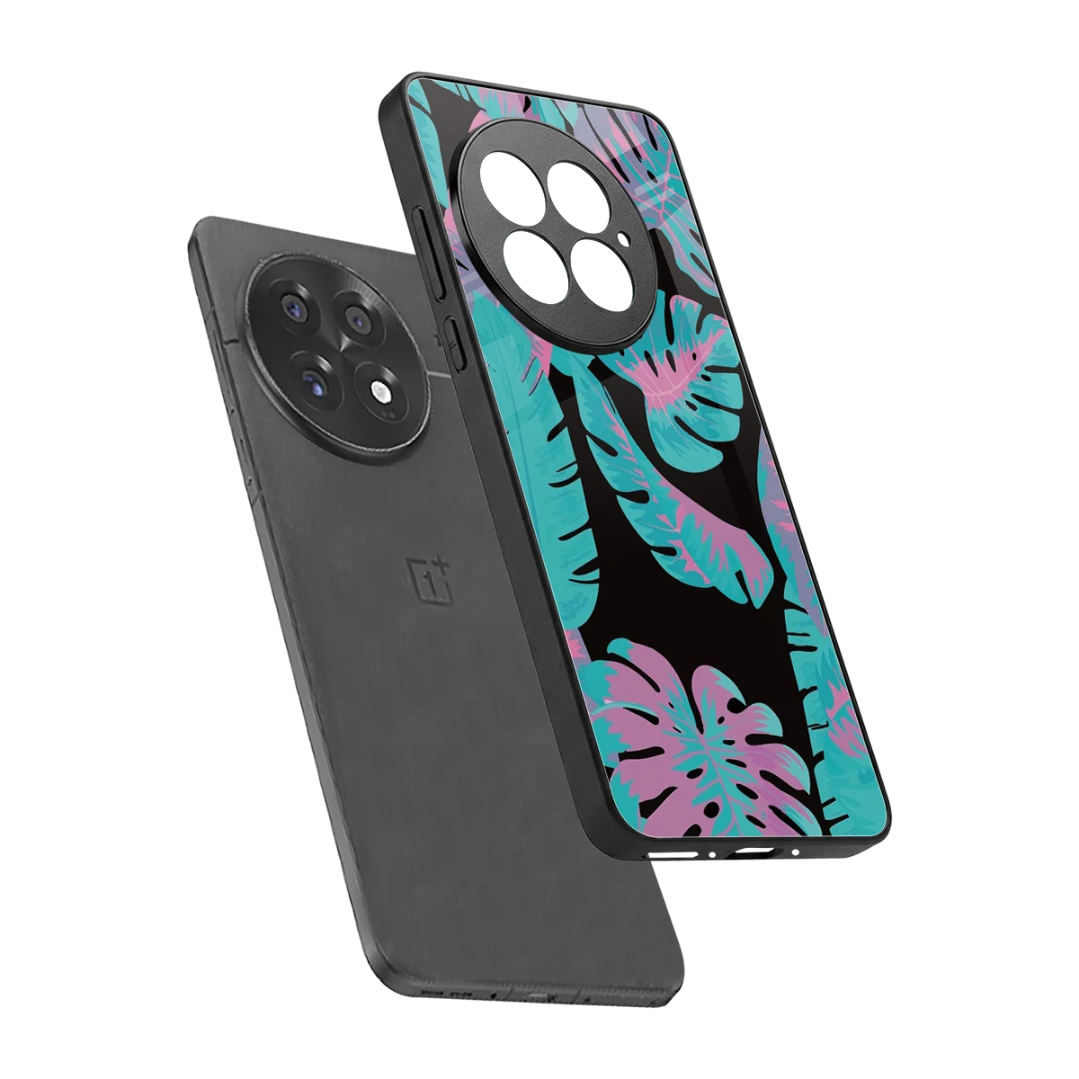 Twilight Foliage sleek oneplus 13 cover with tempered glass back and TPU edges