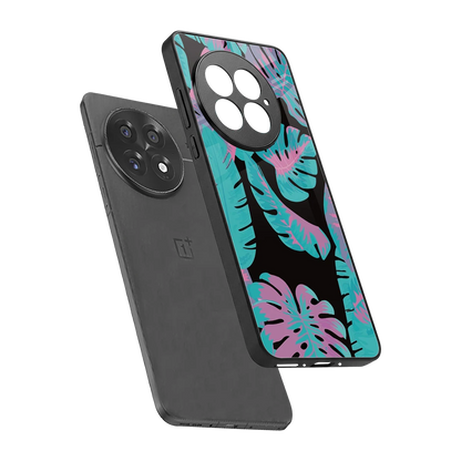 Twilight Foliage sleek oneplus 13 cover with tempered glass back and TPU edges