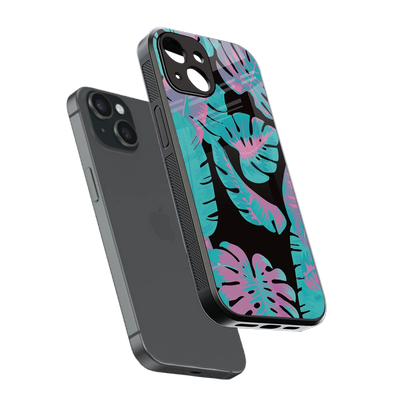 Twilight Foliage sleek iphone 13 cover with tempered glass back and TPU edges