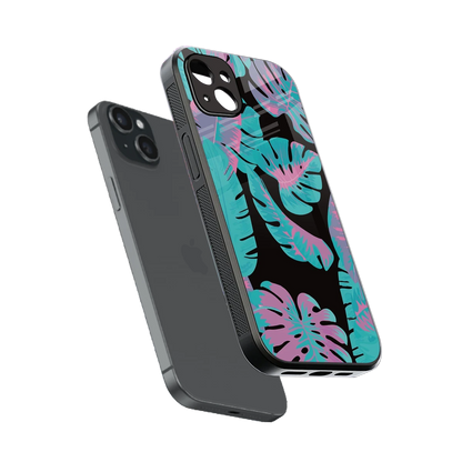 Twilight Foliage sleek iphone 14 plus cover with tempered glass back and TPU edges