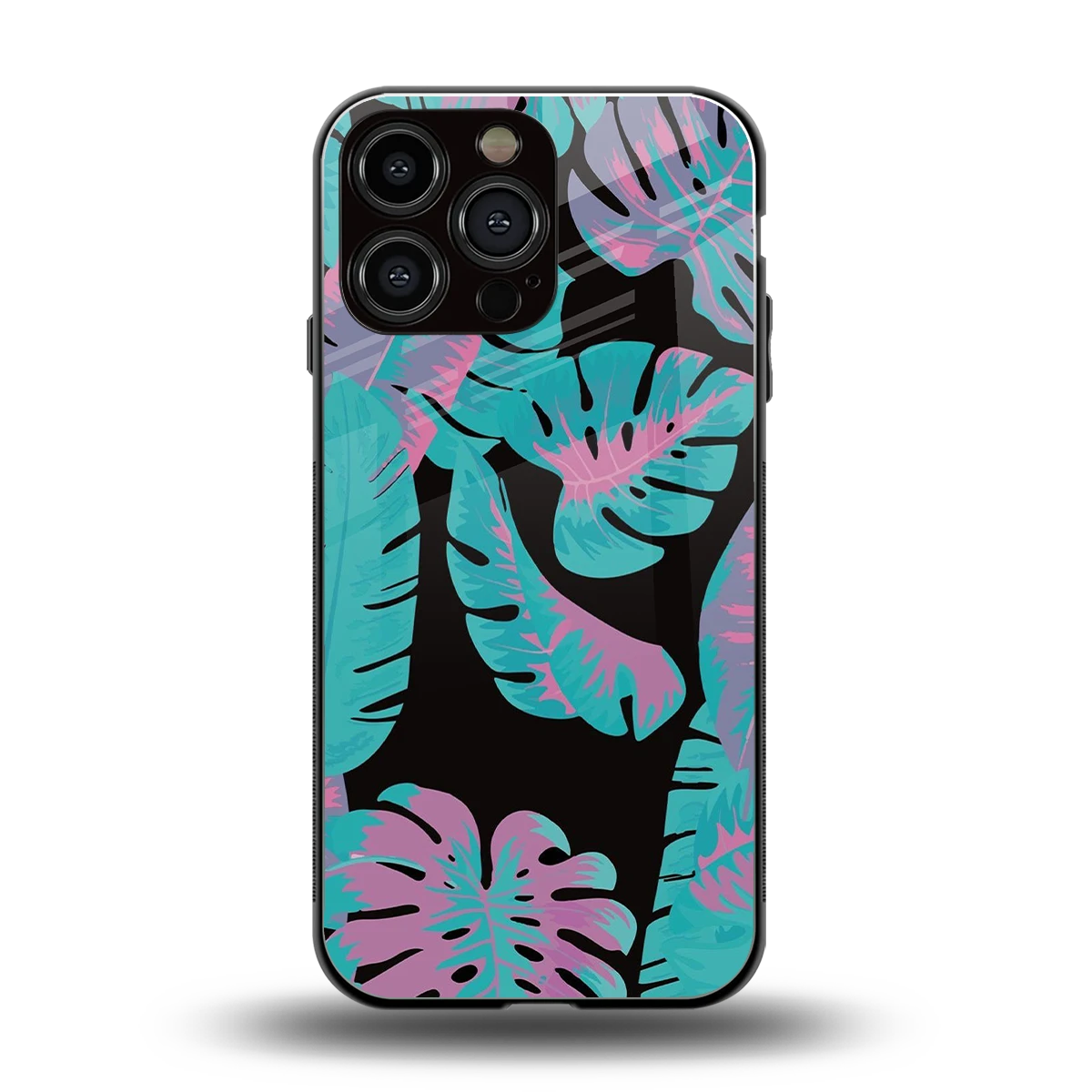 Twilight Foliage back phone cover | glass case for iphone 15 pro max