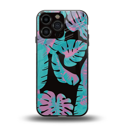 Twilight Foliage back phone cover | glass case for iphone 15 pro max