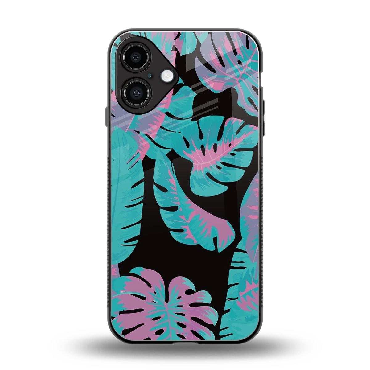 Twilight Foliage back phone cover | glass case for iphone 16 plus