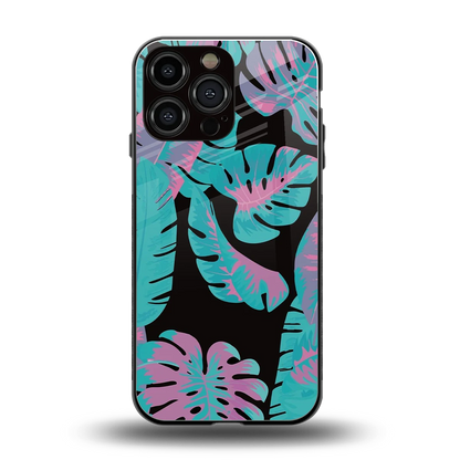 Twilight Foliage back phone cover | glass case for iphone 16 pro max