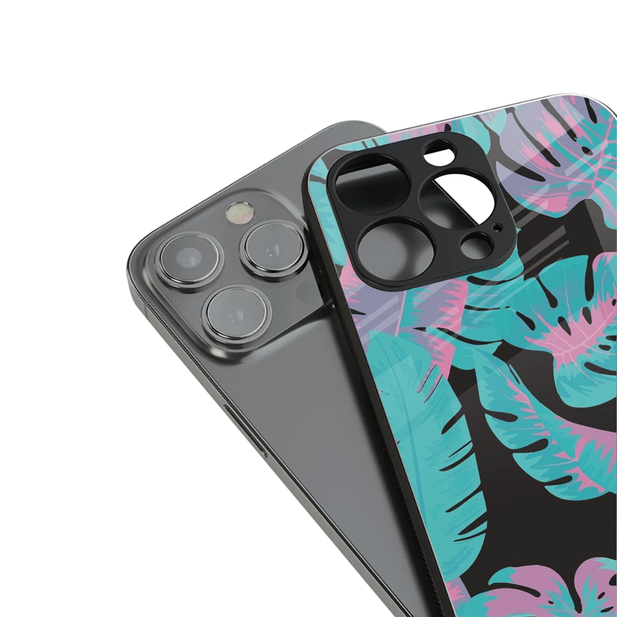 Twilight Foliage stylish phone case for iphone 15 pro | glossy glass and slim fit