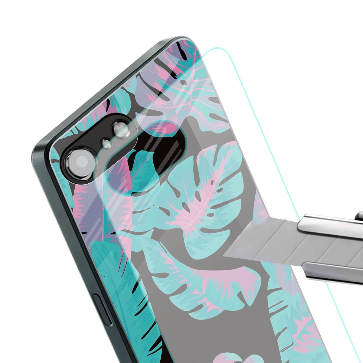 Twilight Foliage stylish phone case for iphone 17e | glossy glass and slim fit