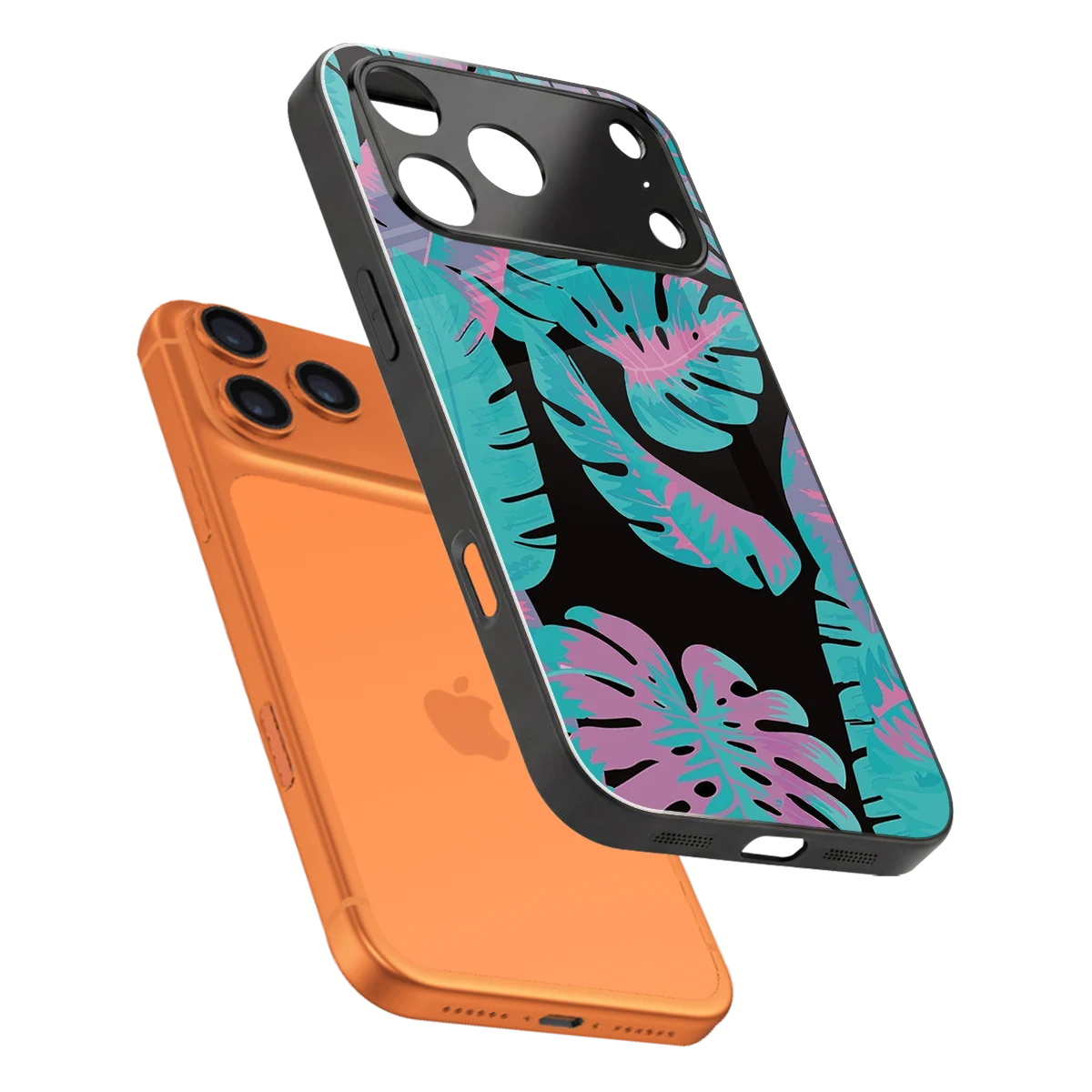 Twilight Foliage sleek iphone 17 pro cover with tempered glass back and TPU edges