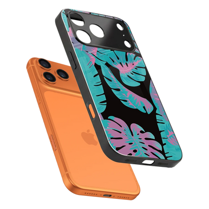 Twilight Foliage sleek iphone 17 pro cover with tempered glass back and TPU edges