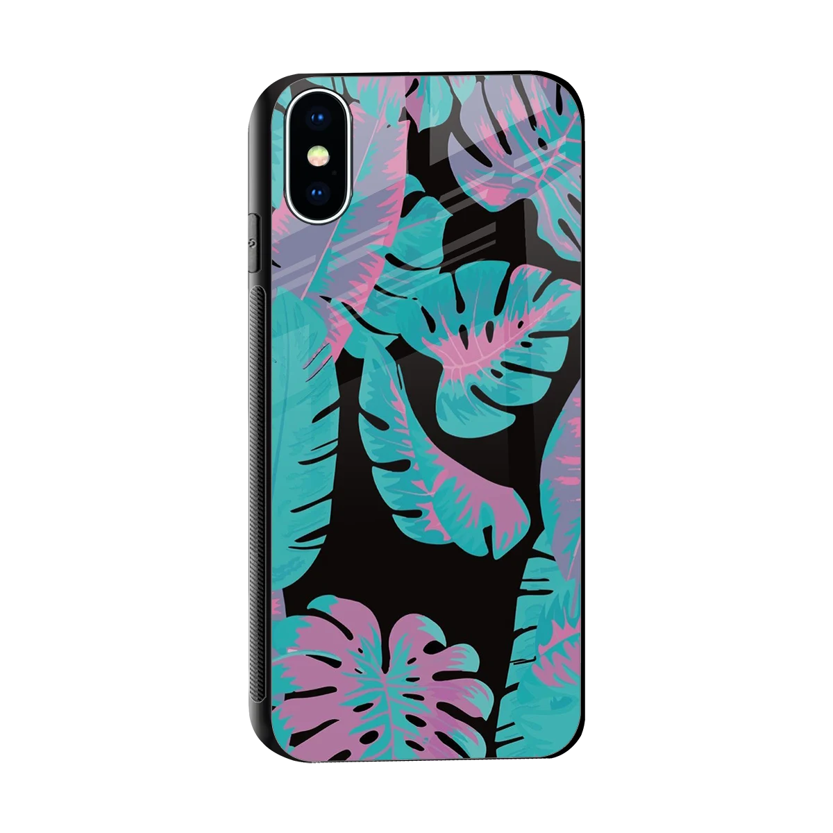 Twilight Foliage sleek iphone xs cover with tempered glass back and TPU edges