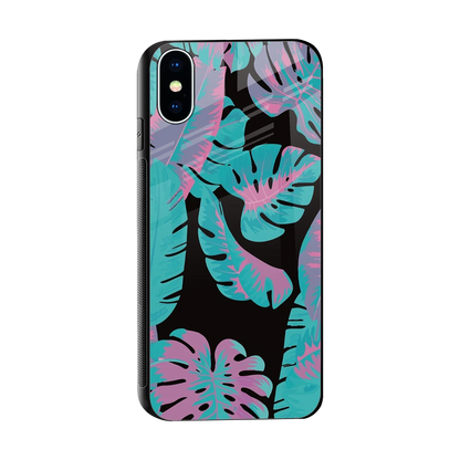 Twilight Foliage sleek iphone xs cover with tempered glass back and TPU edges