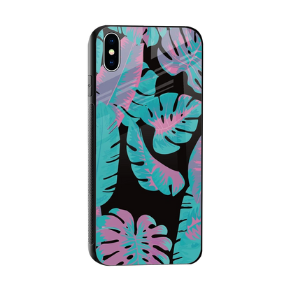 Twilight Foliage sleek iphone xs max cover with tempered glass back and TPU edges