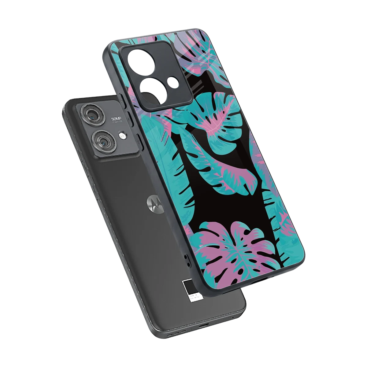 Twilight Foliage sleek motorola edge 40 neo 5g cover with tempered glass back and TPU edges