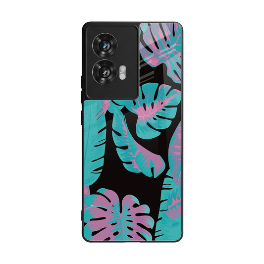 Twilight Foliage back phone cover | glass case for motorola edge 50 fusion