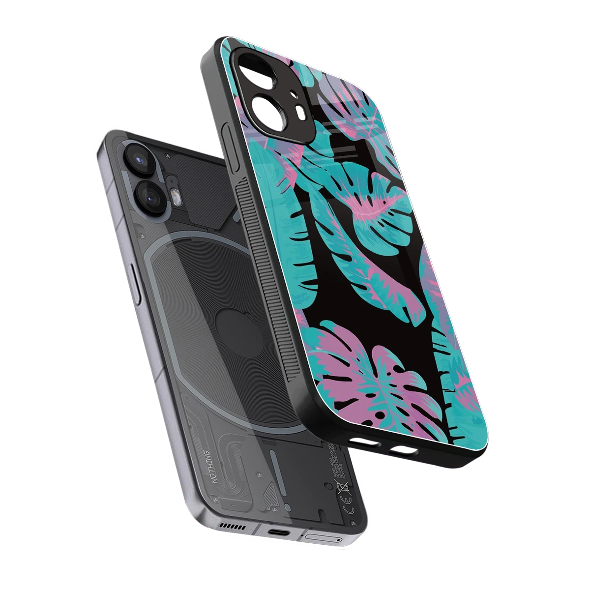 Twilight Foliage sleek nothing phone 2 cover with tempered glass back and TPU edges