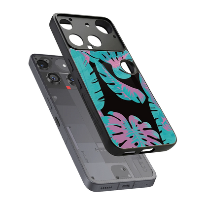 Twilight Foliage sleek nothing phone 3 cover with tempered glass back and TPU edges
