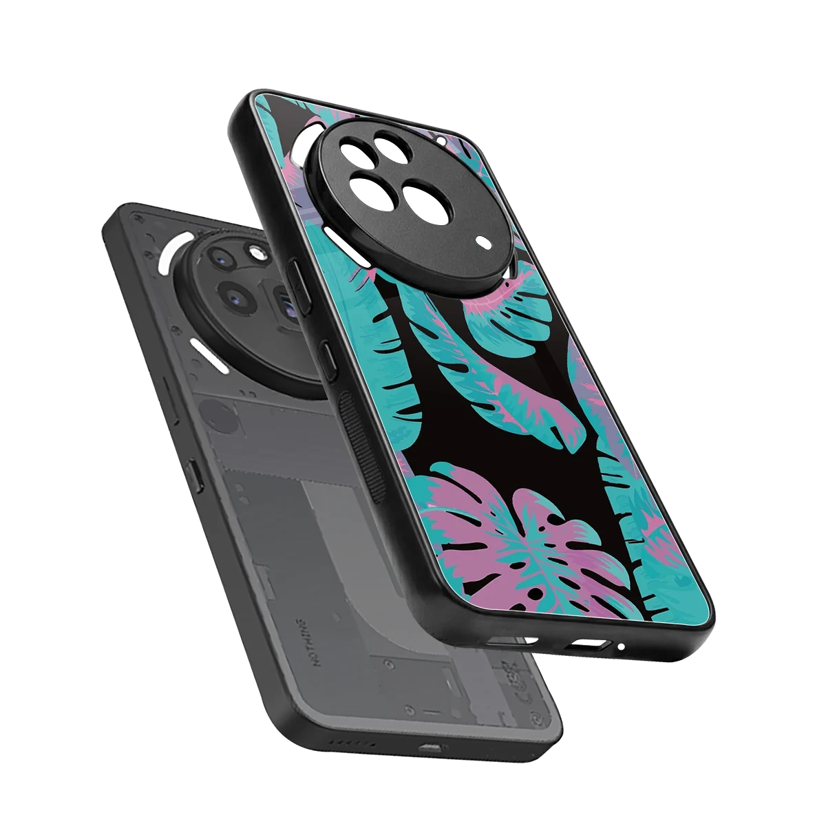 Twilight Foliage sleek nothing phone 3a pro cover with tempered glass back and TPU edges