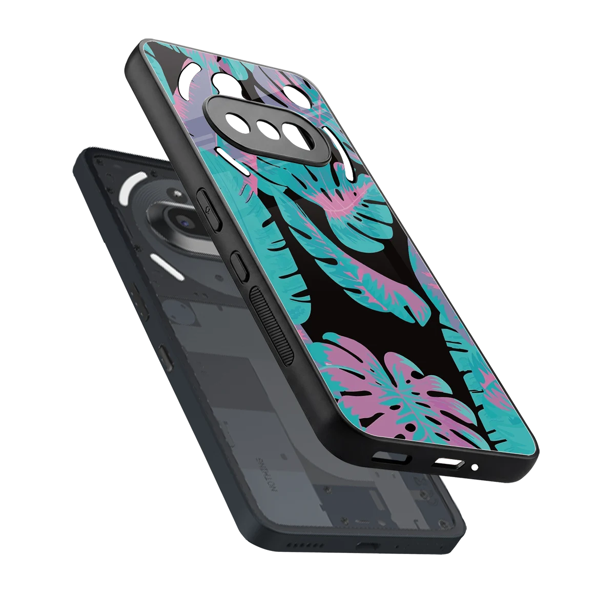 Twilight Foliage sleek nothing phone 3a cover with tempered glass back and TPU edges