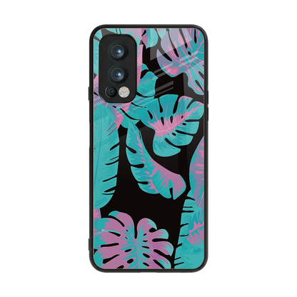 Twilight Foliage back phone cover | glass case for oneplus nord 2