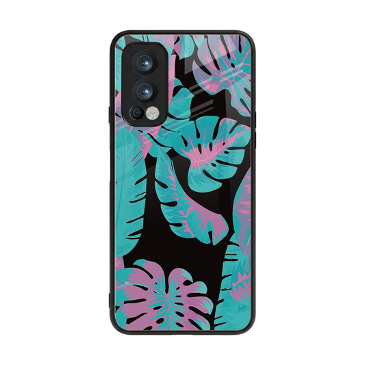 Twilight Foliage back phone cover | glass case for oneplus nord 2