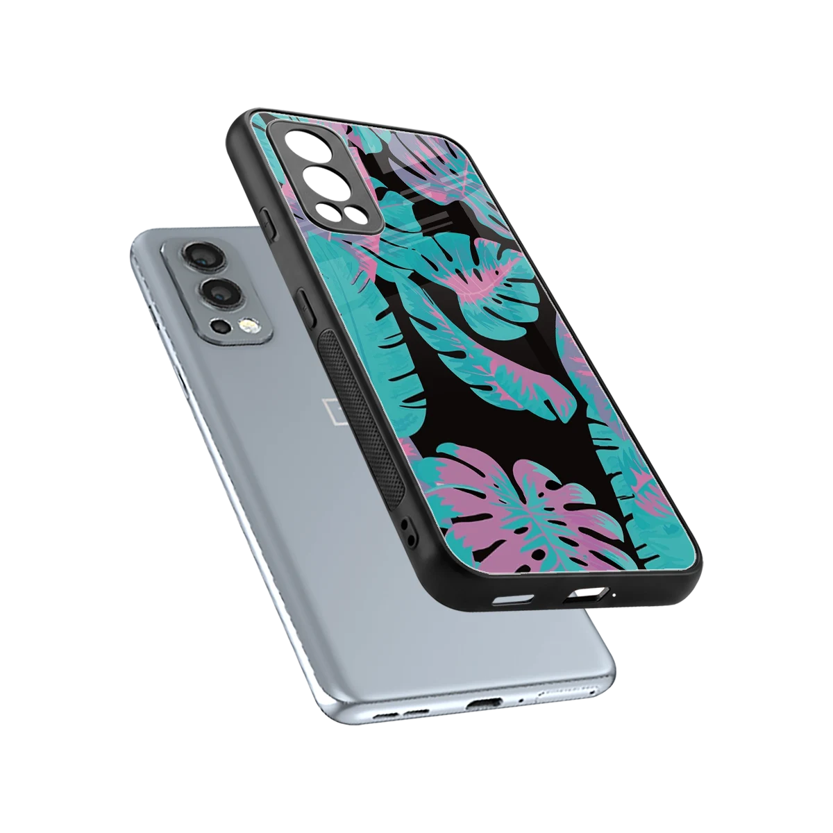 Twilight Foliage sleek oneplus nord 2 cover with tempered glass back and TPU edges
