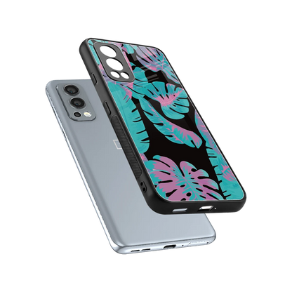 Twilight Foliage sleek oneplus nord 2 cover with tempered glass back and TPU edges