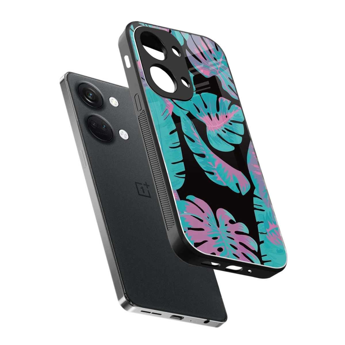 Twilight Foliage sleek oneplus nord 3 cover with tempered glass back and TPU edges