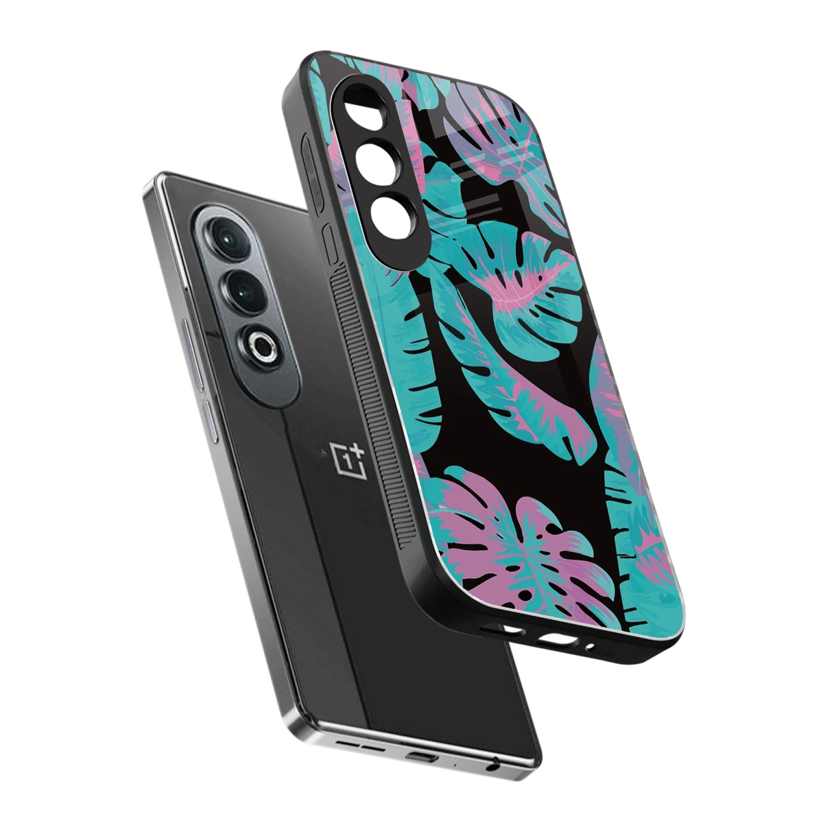 Twilight Foliage sleek oneplus nord ce 4 cover with tempered glass back and TPU edges