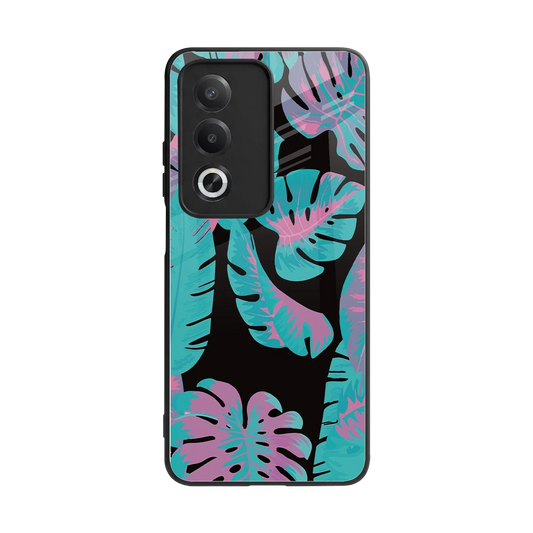 Twilight Foliage back phone cover | glass case for oppo a3 pro