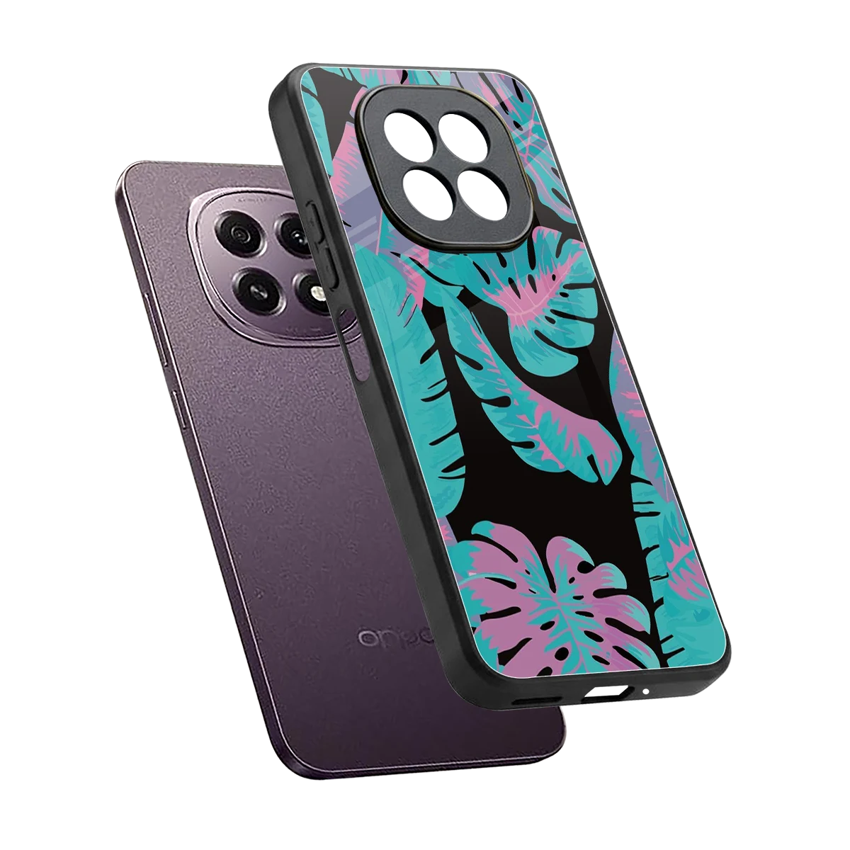 Twilight Foliage sleek oppo f29 5g cover with tempered glass back and TPU edges