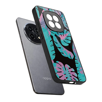 Twilight Foliage sleek oppo f29 pro 5g cover with tempered glass back and TPU edges
