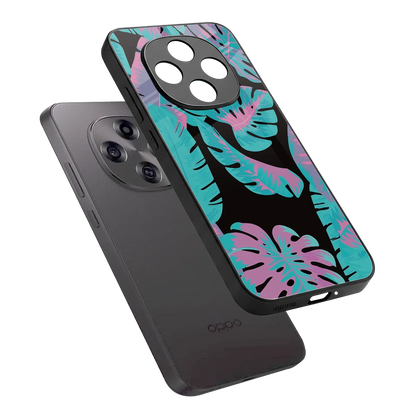 Twilight Foliage sleek oppo f31 pro 5g cover with tempered glass back and TPU edges