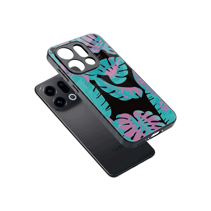 Twilight Foliage sleek oppo find x9 cover with tempered glass back and TPU edges