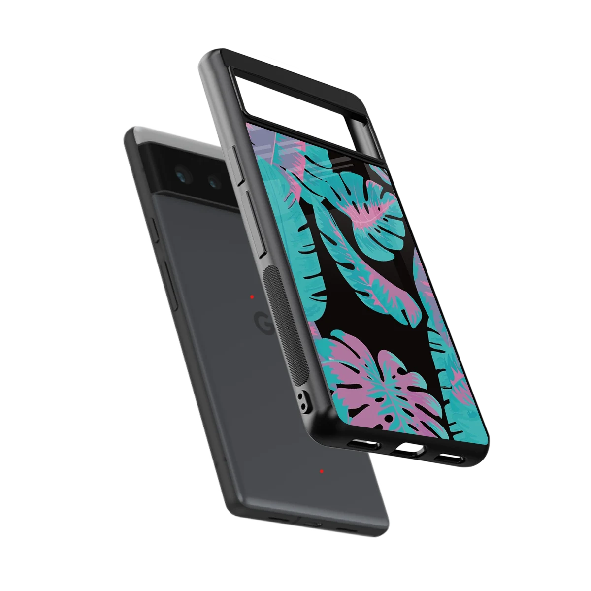 Twilight Foliage sleek google pixel 6a cover with tempered glass back and TPU edges