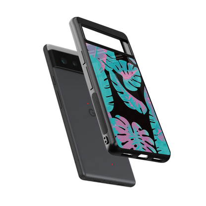 Twilight Foliage sleek google pixel 6a cover with tempered glass back and TPU edges