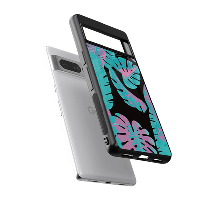 Twilight Foliage sleek google pixel 7 pro cover with tempered glass back and TPU edges